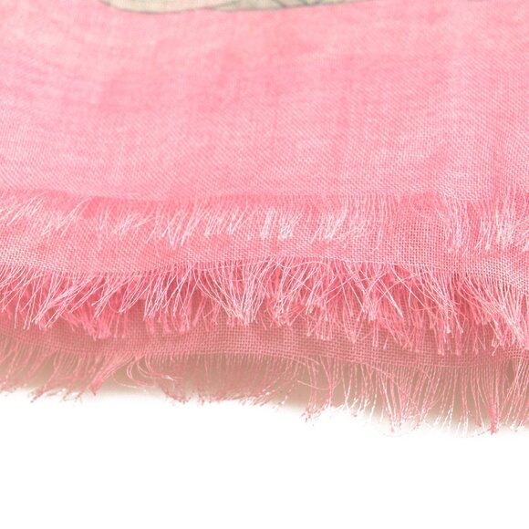 Versace Pink & Gray Heritage Print Shawl Scarf - Picture 4 of 5